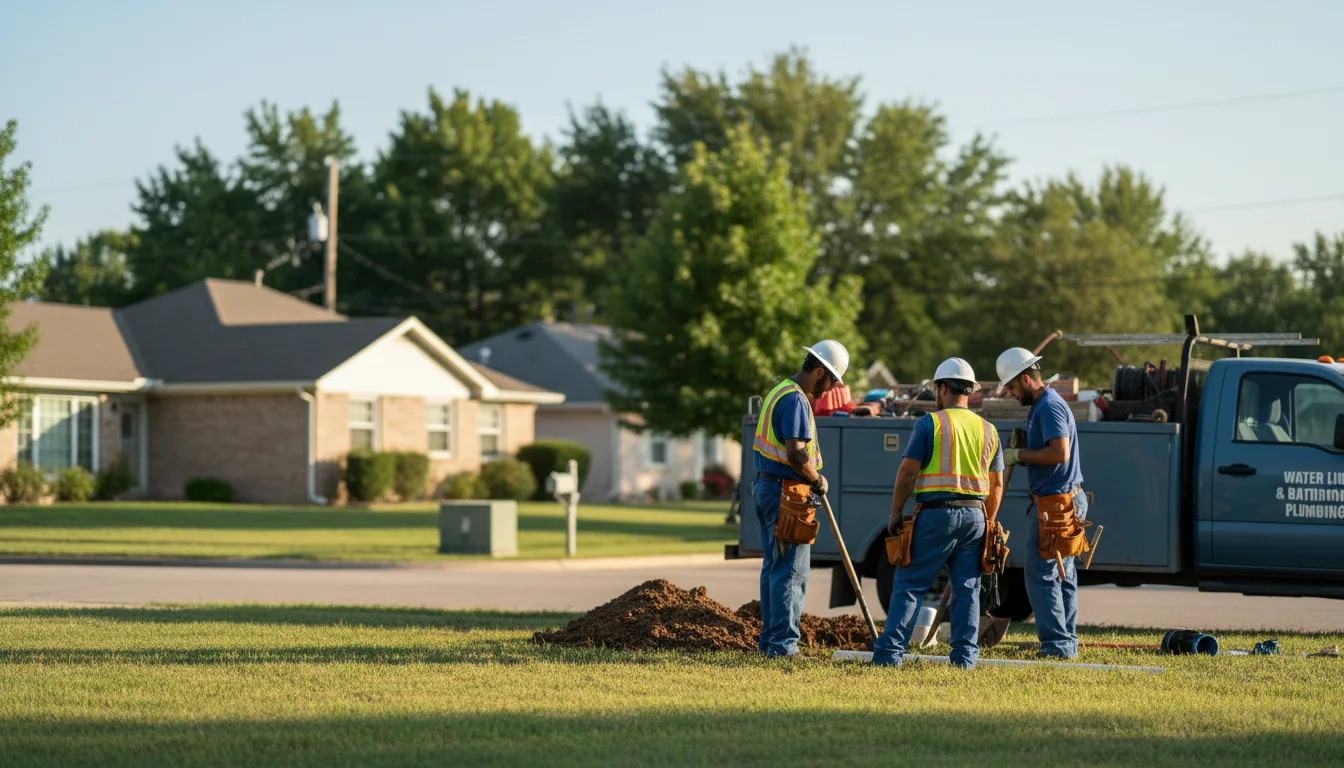 Residential water line and bathroom plumbing service in Jackson Center, PA